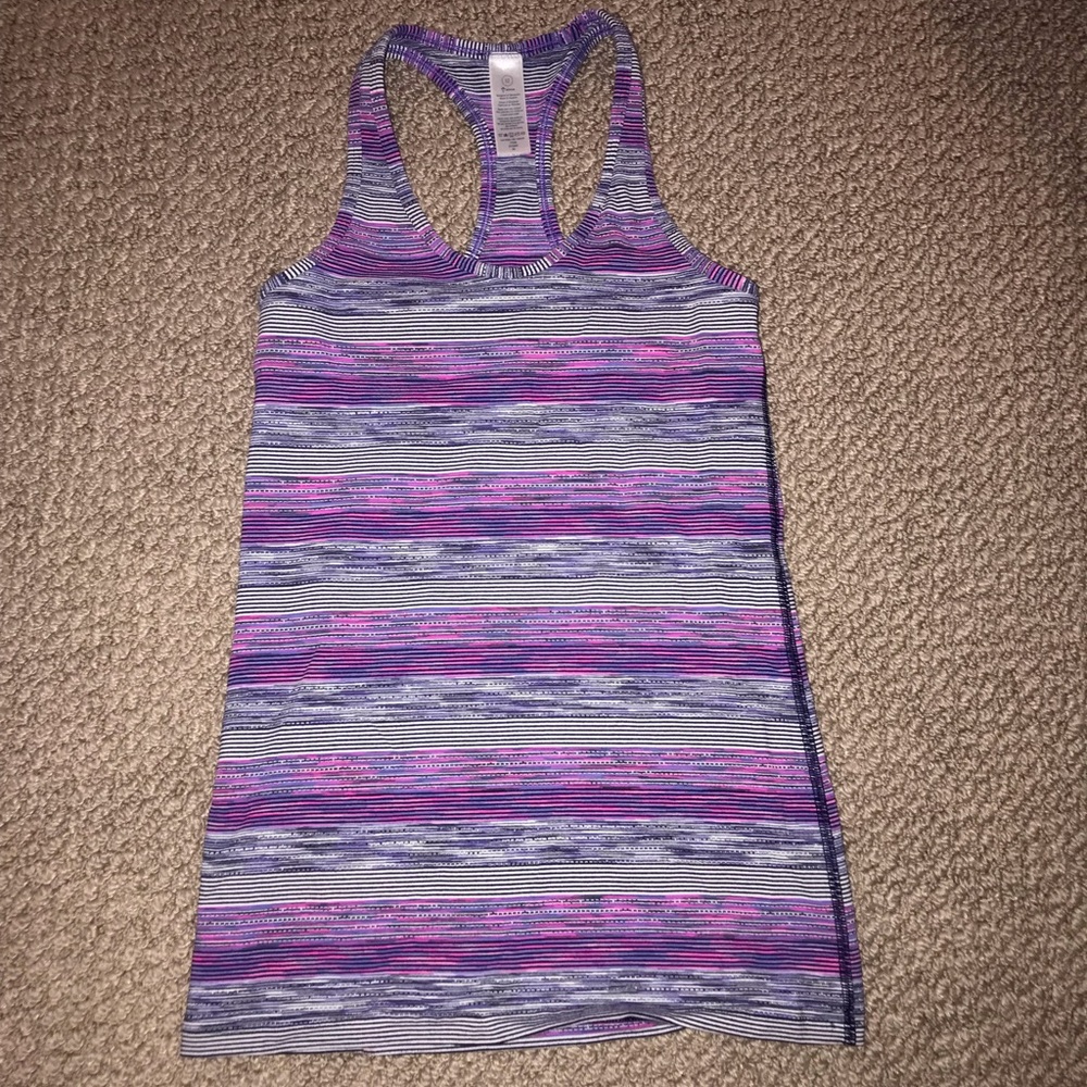 Ivivva striped athletic girls tank top